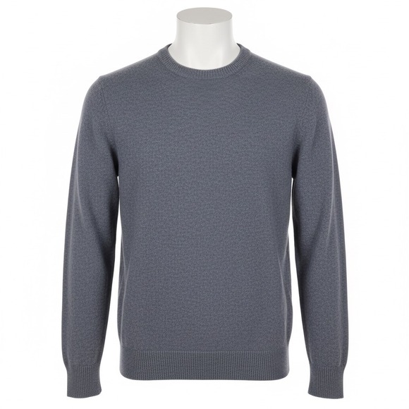 Daniel Hechter M Gray Lambswool Crewneck Sweater Classic Luxury Minimalist Prep‎